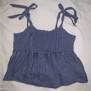 Old Navy gingham tie strap women’s top